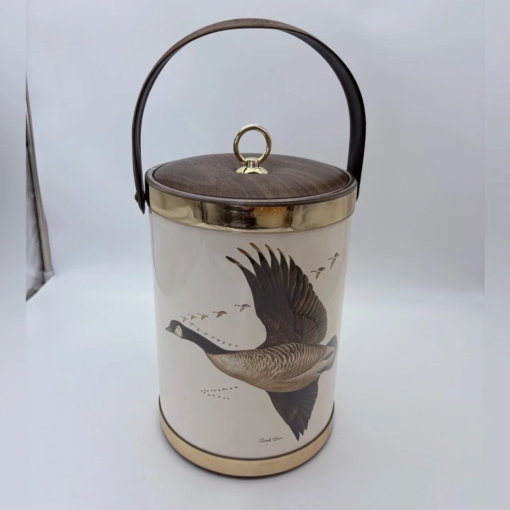 Vintage George’s Briard Canada Goose Ice Bucket for a MCM Bar Cart
